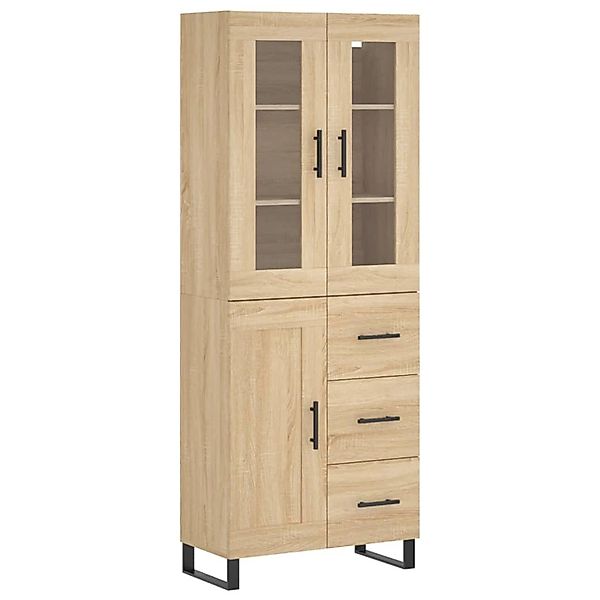 vidaXL Highboard Sonoma-Eiche 69,5x34x180 cm Holzwerkstoff 3198684 günstig online kaufen