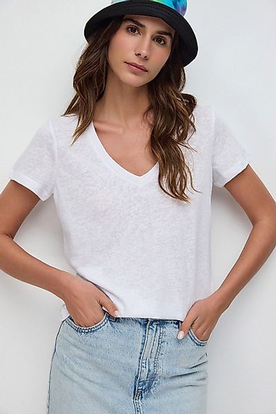 No Matter What T-Shirt V-Ausschnitt Leinen günstig online kaufen