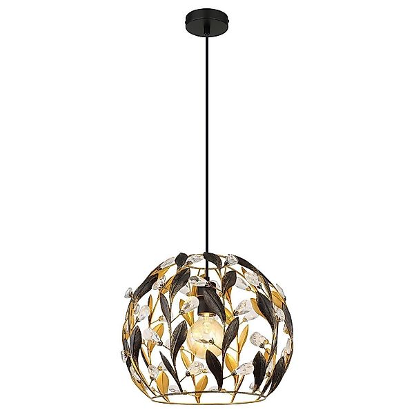 GLOBO LIGHTING Pendelleuchte MIKA, Goldgelb, Schwarz, günstig online kaufen
