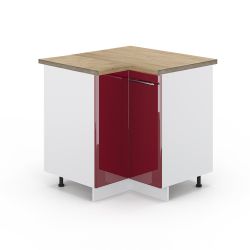 Vicco Eckunterschrank Fame-Line, Bordeaux Hochglanz/Weiß, 80.5 günstig online kaufen