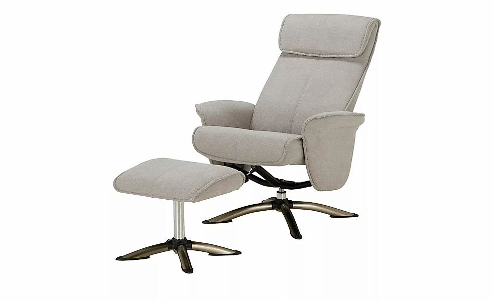 Fernsehsessel mit Hocker  Babette ¦ grau ¦ Maße (cm): B: 76 H: 105 T: 81.0 günstig online kaufen