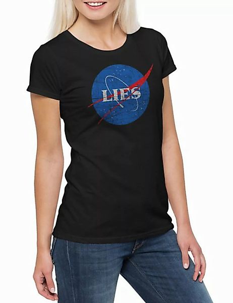 Urban Backwoods Print-Shirt Flat Earth III Damen T-Shirt Society Symbol Sig günstig online kaufen