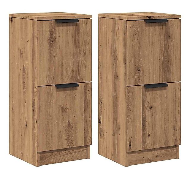 vidaXL Sideboard Sideboards 2 Stk. Artisan-Eiche 30x30x70 cm Holzwerkstoff günstig online kaufen