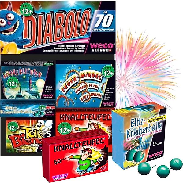 FlameXBurn Geburtstagskerze Diabolo Set 70 Teile günstig online kaufen