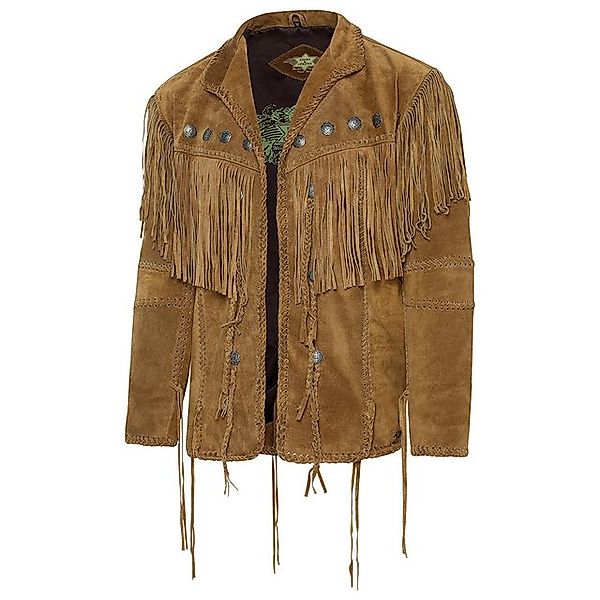 Stars & Stripes Lederjacke Hombre im Western-Stil mit Fransen günstig online kaufen
