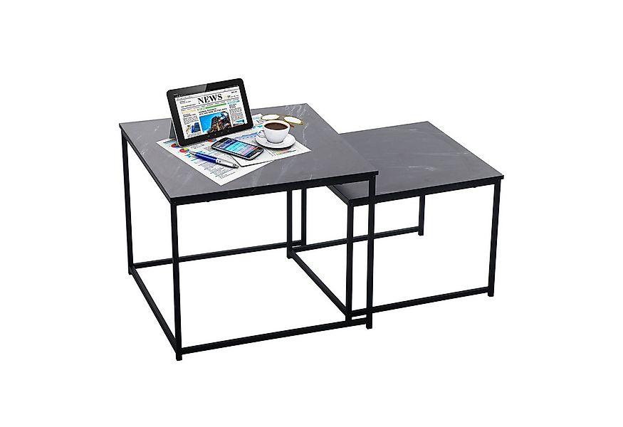 BIGTREE Couchtisch 2er Set Couchtisch Beistelltisch günstig online kaufen