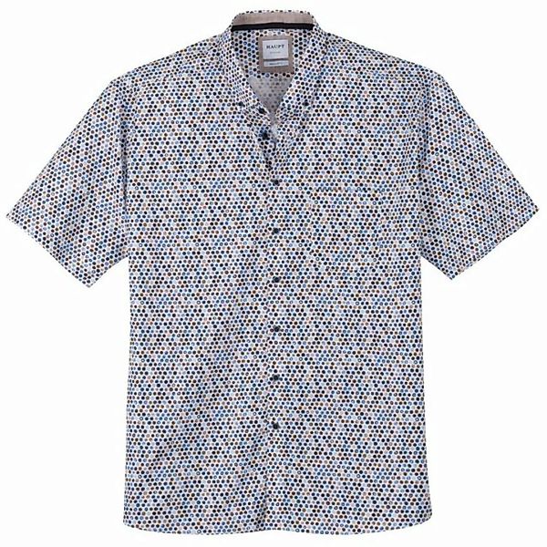 Haupt Kurzarmhemd Große Größen Herren Kurzarmhemd Punktemuster blau-braun H günstig online kaufen