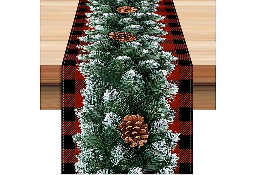 LAPAPRO Tischläufer Weihnachtlicher Leinen Tischläufer Druck, Festliche Tis günstig online kaufen