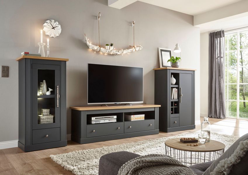 Home affaire Wohnwand "Westminster BESTSELLER" Set, Lowboard, Kommode, Wand günstig online kaufen