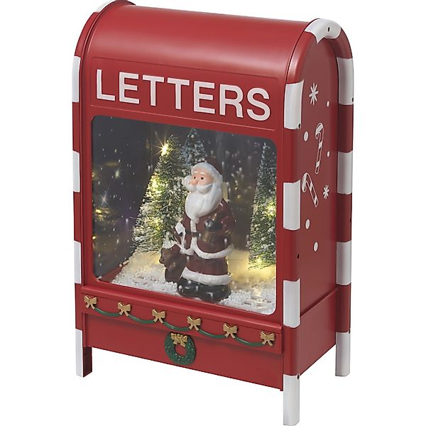 Spieluhr Briefkasten Weihnachtsmann mit LED-Beleuchtung 23 cm x 14,5 cm x 3 günstig online kaufen