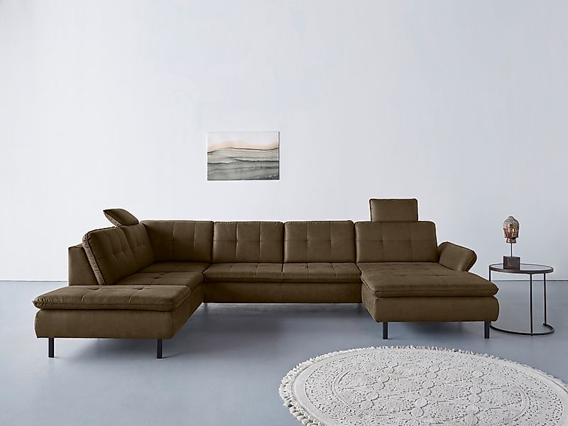 Home affaire Wohnlandschaft »Birkholm U-Form« Armlehnverstellung, auch in E günstig online kaufen