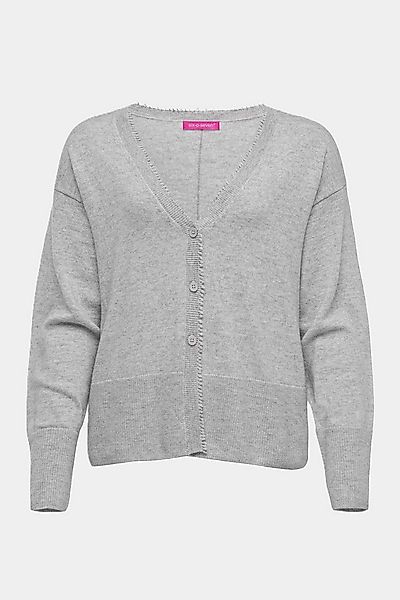 six-o-seven Strickjacke Six-o-Seven Strickjacke mit Fransen - LIGHT GREY günstig online kaufen