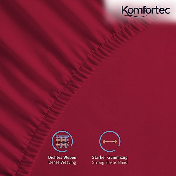 Komfortec Spannbettlaken Jersey Spannbettuch, 90x200, 140x200, günstig online kaufen