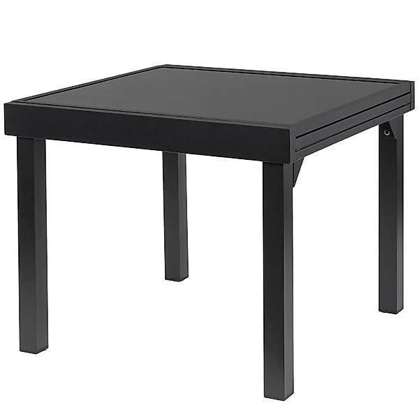 ib style Gartentisch Diplomat 90-180 cm Ausziehbar Aluminium Rostfrei Schwa günstig online kaufen