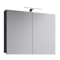 Modernes Waschplatz Set in Schwarz die Wandmontage (zweiteilig) günstig online kaufen