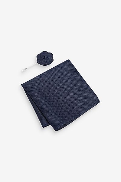 Next Einstecktuch Hochzeits-Set mit Reversnadel und günstig online kaufen