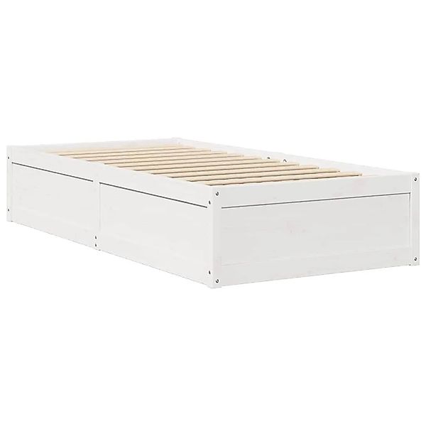 vidaXL Massivholzbett ohne Matratze Weiß 75x190 cm Kiefernholz 846847 günstig online kaufen