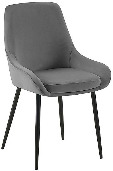 CLP Esszimmerstuhl Elmira, Polsterstuhl mit Samt-Bezug, Metallgestell günstig online kaufen