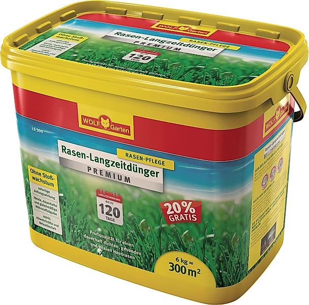 WOLF Rasen-Langzeitdünger Rasen-Langzeitdünger Premium LE 300, günstig online kaufen