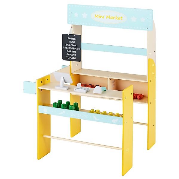 COSTWAY Kaufladen Kinder Supermarkt, mit Tafel günstig online kaufen