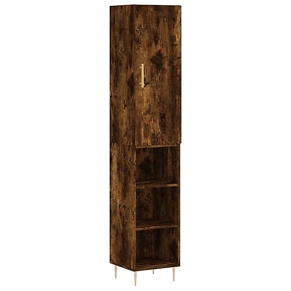 vidaXL Highboard Räuchereiche 34,5x34x180 cm Holzwerkstoff 3198974 günstig online kaufen