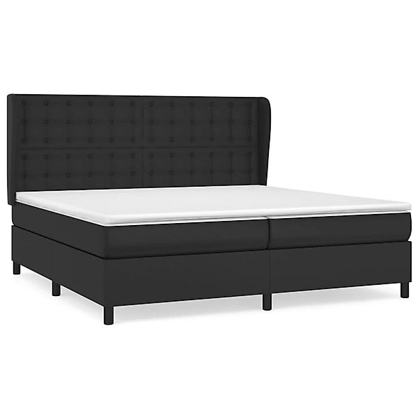 vidaXL Boxspringbett mit Matratze Schwarz 200x200 cm Kunstleder1466782 günstig online kaufen