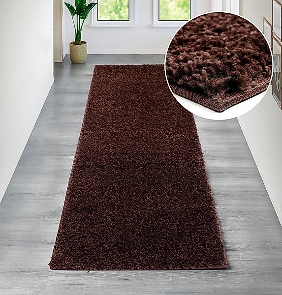 my home Läufer Shaggy 30, rechteckig, Höhe: 30 mm, Teppich-Läufer, Brücke, günstig online kaufen