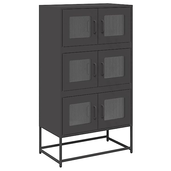 vidaXL Highboard Schwarz 68x39x123 cm Stahl 853350 günstig online kaufen