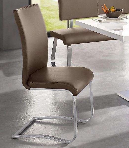 MCA furniture Freischwinger "Arco", (Set), 2 St., Leder, Stuhl mit Echtlede günstig online kaufen