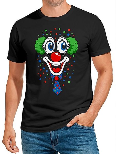 MoonWorks Print-Shirt Herren T-Shirt Clown Gesicht Fasching Karneval Kostüm günstig online kaufen