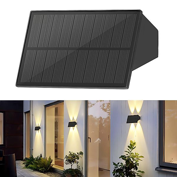 Nettlife LED Außen-Wandleuchte 2ER Solar Up günstig online kaufen