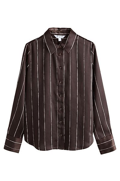 Next Langarmhemd Langarmshirt aus Satin, Kurzgröße (1-tlg) günstig online kaufen