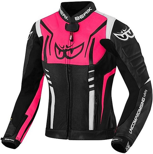 Berik Motorradjacke Striper Damen Motorrad Lederjacke herausnehmbares Innen günstig online kaufen