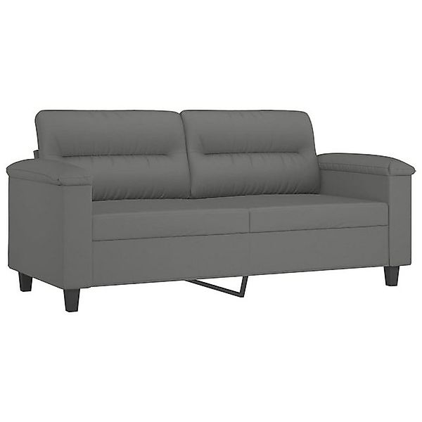 vidaXL Sofa, 2-Sitzer-Sofa Dunkelgrau 140 cm Mikrofasergewebe günstig online kaufen