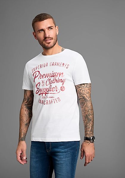 AJC T-Shirt, Kurzarm, schmale Passform, im Vintage-Design günstig online kaufen