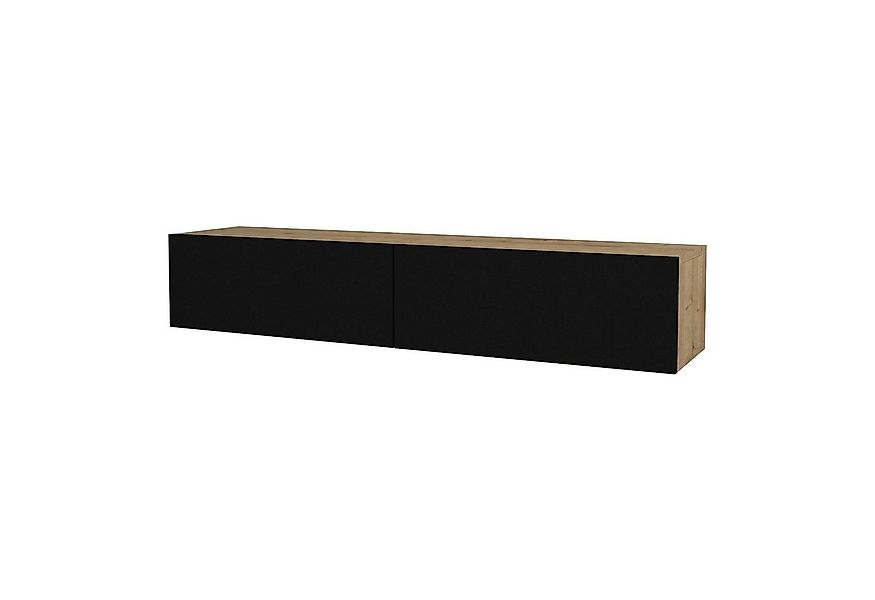 en.casa TV-Schrank »Toivakka« Fernsehschrank 135x31x25cm Eiche-Optik/Schwar günstig online kaufen