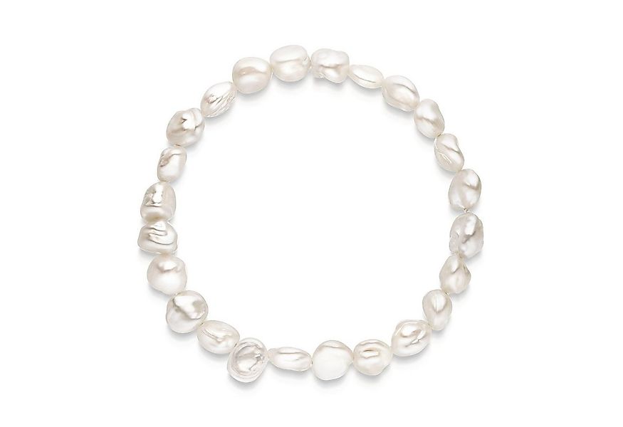 Materia Perlenarmband Damen Süßwasserzuchtperlen Creme Weiß 19cm SA-43, ela günstig online kaufen