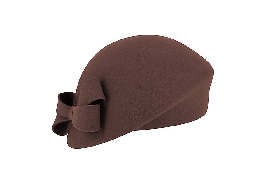 Fiebig Filzhut schicker asymmetrischer Pillbox-Hut mit Schleife günstig online kaufen