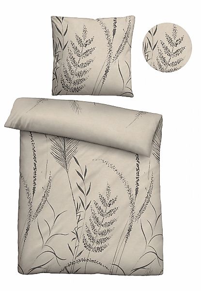 Biberna Bettwäsche "0840518" 2 Stk. kuschelig warm, samtweich, Melange, 100 günstig online kaufen