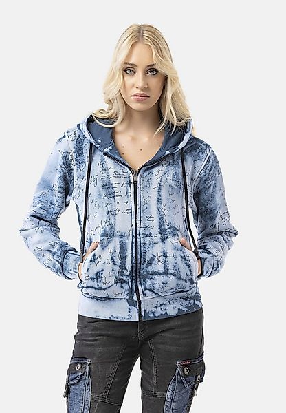 Cipo & Baxx Sweatjacke WL379 (1-tlg) ausdrucksstarkes Tie-Dye-Muster, kombi günstig online kaufen