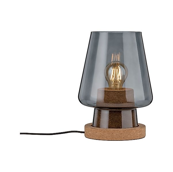 Paulmann "Neordic Tischleuchte Iben E27 max. 20W Rauchglas Glas/Kork" günstig online kaufen