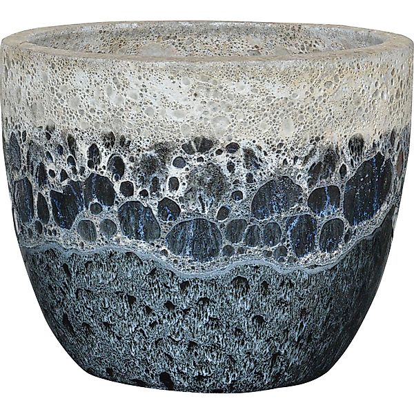 Pflanztopf  42 cm x 42 cm x 34 cm Weiß-Schwarz günstig online kaufen