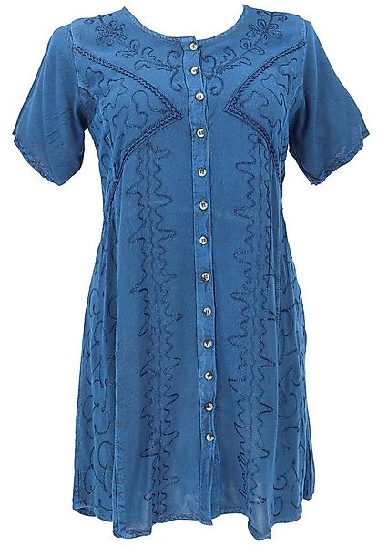 Guru-Shop Midikleid Besticktes indisches Boho Minikleid Hippie.. alternativ günstig online kaufen