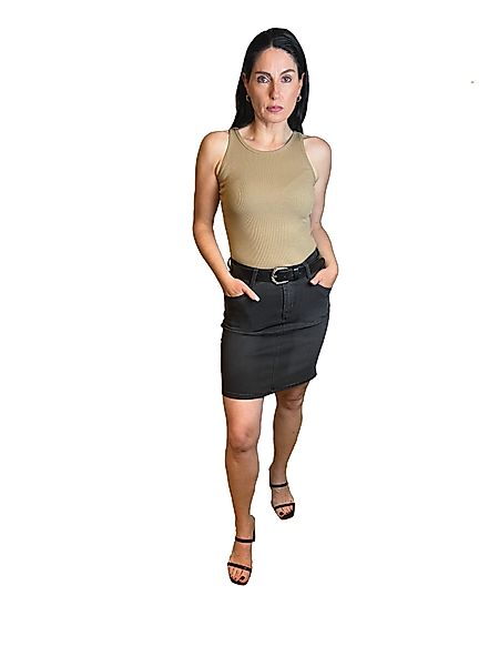 Lelü Fashion Jeansrock schwarz, Mini-Rock 5-Pocket-Style günstig online kaufen