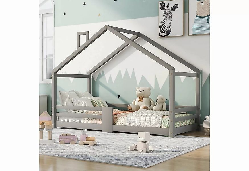 Sweiko Kinderbett (Hausbett mit Dach, Schornstein und Absturzsicherung, Kie günstig online kaufen