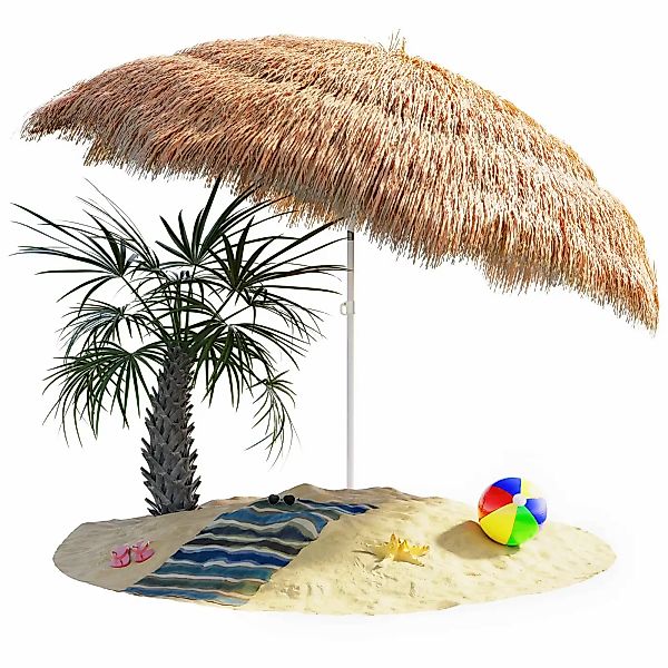 Kingsleeve Sonnenschirm, Hawaii Braun 160 cm günstig online kaufen