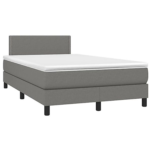 vidaXL Boxspringbett mit Matratze Dunkelgrau 120x190 cm Stoff 3269717 günstig online kaufen