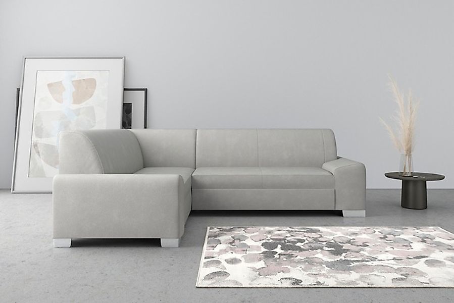 DOMO collection Ecksofa »Anzio in kubischer Formensprache, flache Armlehnen günstig online kaufen