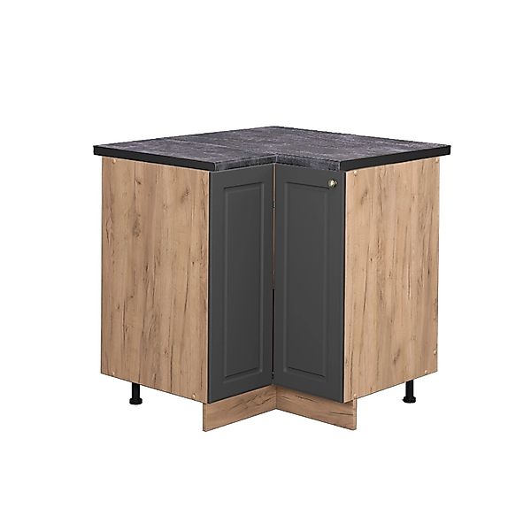 Vicco Eckunterschrank Fame-Line Anthrazit-Gold/Goldkraft Eiche 81 cm AP Ant günstig online kaufen
