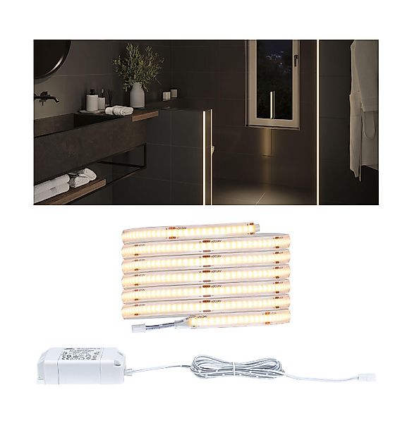 Paulmann "LumiTiles LED Stripe Full-Line COB Slim 2m beschichtet IP44 6W 23 günstig online kaufen